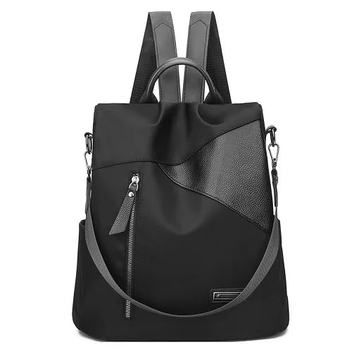 Oxford Cloth Female Casual Solid Backpack College Style Schoolbag