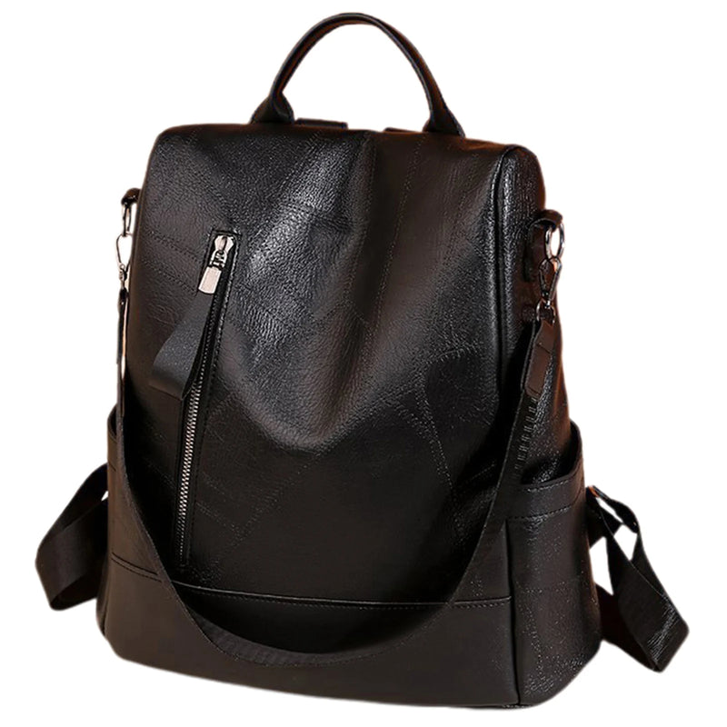 Vintage PU Leather Backpack Large Capacity Business Style Shoulder Bag