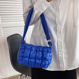 PU Leather Handbag Bubble Solid Underarm Bag Western Shoulder Bags