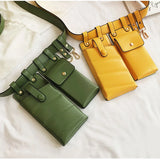 Women's PU Leather Waist Bag Fanny Pack Crossbody Bag