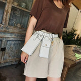 Women's PU Leather Waist Bag Fanny Pack Crossbody Bag