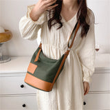 Patchwork High Canvas Ladies Shoulder Bag Small Women's Messenger Bags