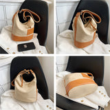 Patchwork High Canvas Ladies Shoulder Bag Small Women's Messenger Bags