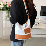 Patchwork High Canvas Ladies Shoulder Bag Small Women's Messenger Bags
