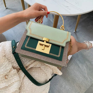 Vintage Crossbody Bag PU Leather Women Messenger Shoulder Bag