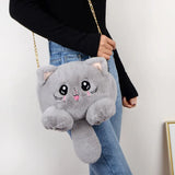 Cat Plush Shoulder Bag for Women