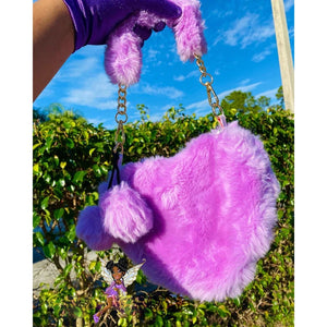 Plush Love Bag Ladies Handbag Rabbit Hair Candy Shoulder Bag