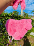 Plush Love Bag Ladies Handbag Rabbit Hair Candy Shoulder Bag