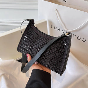 Rhinestone Diamond Underarm Bag Women Shoulder Messenger Bag Purses