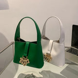 Shoulder Bag Handbags Chain Strap Crossbody Bags For Women Solid Pu Leather Lady