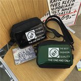 Square PVC Crossbody Bag Oxford Cloth Shoulder Messenger Bag
