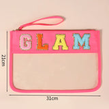 Embroidered Nylon Cosmetic Bag Ladies Waterproof Storage Bag