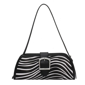 Striped Women Handbags European Leather Ladies Shoulder Bags