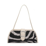 Striped Women Handbags European Leather Ladies Shoulder Bags