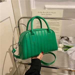 Striped Women Handbags Shoulder Totes Bag Casual Large-capacity Handle Bag