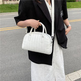 Striped Women Handbags Shoulder Totes Bag Casual Large-capacity Handle Bag