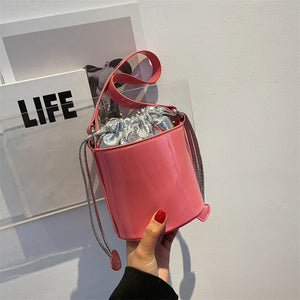 Colorful Drawstring Bucket Handbag for Women