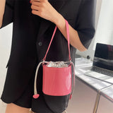 Colorful Drawstring Bucket Handbag for Women