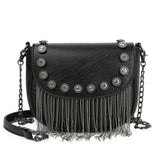Tassel Shoulder Bag Retro Rivet Women Crossbody Bag