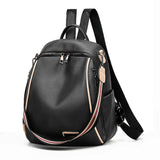 High Youth Leather Backpack for Teenage Girls with Tassel