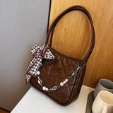 Casual Solid Shoulder Bag for Women, Versatile Mobile Handbag