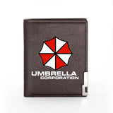 Umbrella Corporation Leather Wallet Men Women Billfold Slim Purses