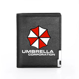 Umbrella Corporation Leather Wallet Men Women Billfold Slim Purses