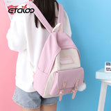 Waterproof Women Backpack Set Students Shoulder Bags Lady Backpack Junior High G