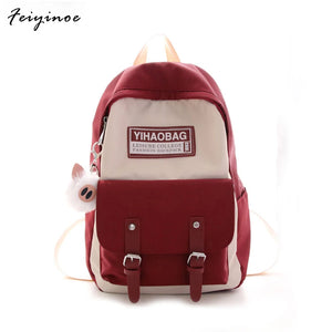 Waterproof Women Backpack Set Students Shoulder Bags Lady Backpack Junior High G