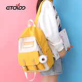 Waterproof Women Backpack Set Students Shoulder Bags Lady Backpack Junior High G