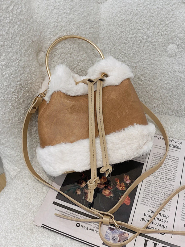 Winter Handbags Small Women Messenger Bags Woolen Handbag