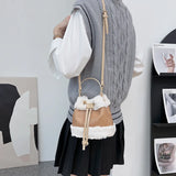 Winter Handbags Small Women Messenger Bags Woolen Handbag