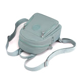 Waterproof Nylon Woman Backpack Soft Solid Multi-Pocket Travel Bag