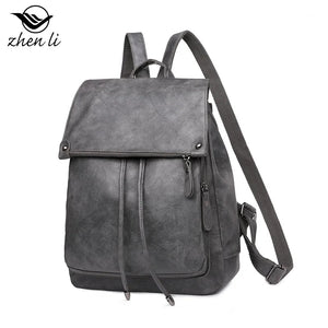 Women Backpack Pu leather Teenage Bags for Female Candy School Bag Outdoor