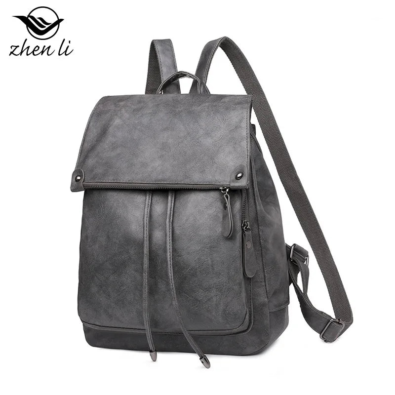 Women Backpack Pu leather Teenage Bags for Female Candy School Bag Outdoor