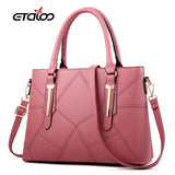 Women Handbags PU Leather Totes Bag Top-handle Embroidery Shoulder Bag