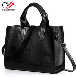 Women Leather Tote Large Handbag European Messenger Bag