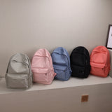 Women Nylon Backpack Preppy Style Students Large Handbags School