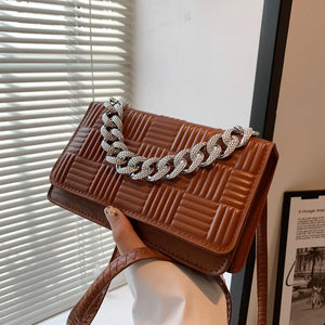 Chain Handle Women Shoulder Bag Messenger Small Square Bag Handbags