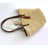 Large Capacity Straw Woven Shoulder Bags Hand-woven Tote Bags