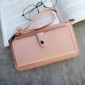 Women PU Leather Long Wallet Multi-card Clutch Purse