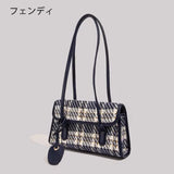 Plaid French Stick Bag Retro Handbag Shoulder Bag