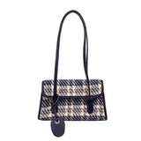 Plaid French Stick Bag Retro Handbag Shoulder Bag