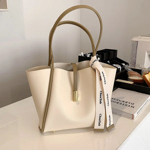 Small Fresh Contrast Pu Shoulder Bag Ladies Commuter Bag
