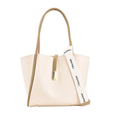 Small Fresh Contrast Pu Shoulder Bag Ladies Commuter Bag
