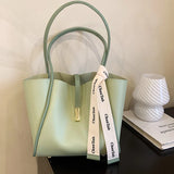 Small Fresh Contrast Pu Shoulder Bag Ladies Commuter Bag