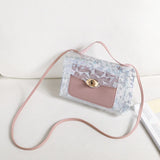 Women's Crossbody Bag, Versatile Transparent Printing Shoulder Bag