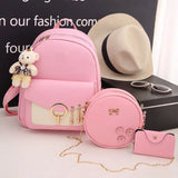Women's PU Student Mother Backpack for Child