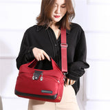 Women's Oxford Shoulder Bag Large Capacity Tote Bag with 10 Pockets