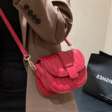 Women's Nubuck Pu Leather Saddle Bag Daily Crossbody